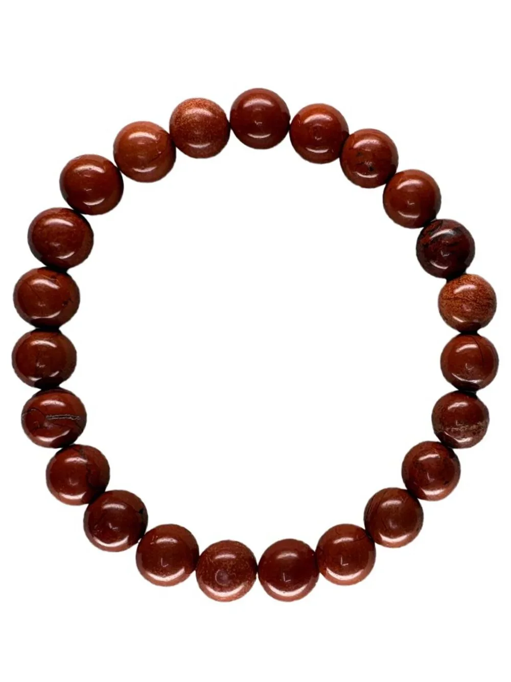 8mm Natural Red Jasper Bead Bracelet Genuine Crystal Gemstone Custom Size
